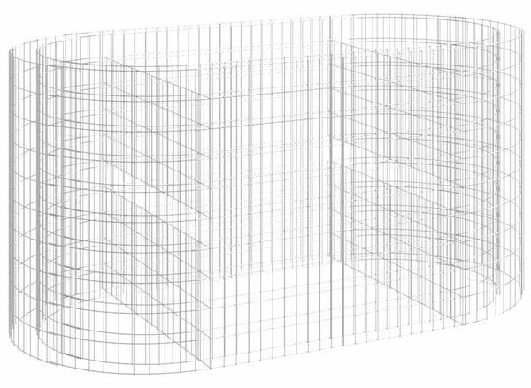 Gabionový vyvýšený záhon pozinkované železo 200 x 100 x 100 cm 152045