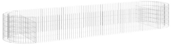 Gabionový vyvýšený záhon pozinkované železo 400 x 100 x 50 cm 152042