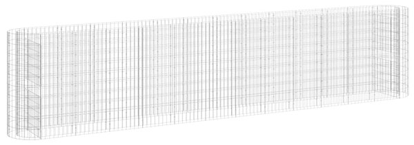Gabionový vyvýšený záhon pozinkované železo 470 x 50 x 100 cm 152037