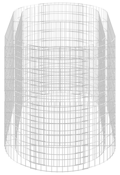 Gabionový vyvýšený záhon pozinkované železo 200 x 100 x 100 cm 152045