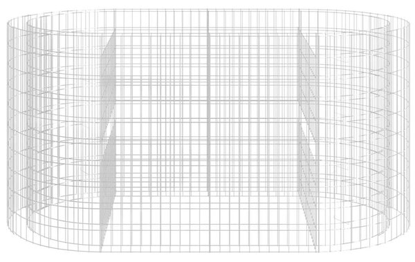 Gabionový vyvýšený záhon pozinkované železo 200 x 100 x 100 cm 152045