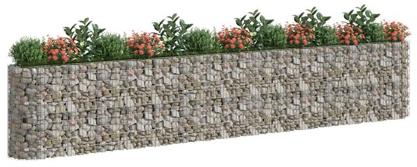 Gabionový vyvýšený záhon pozinkované železo 540 x 50 x 100 cm 152038