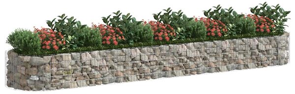 Gabionový vyvýšený záhon pozinkované železo 500 x 100 x 50 cm 152043