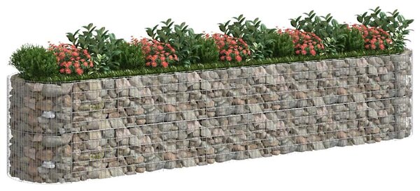 Gabionový vyvýšený záhon pozinkované železo 500 x 100 x 100 cm 152048