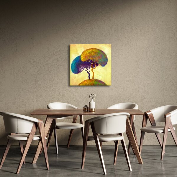 Obraz - Stromy na kopci (30x30 cm)