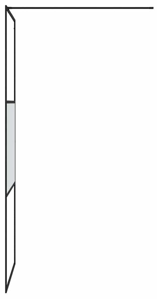Sprchová zástěna walk-in 80 x 195 cm napůl mléčné ESG sklo 152105