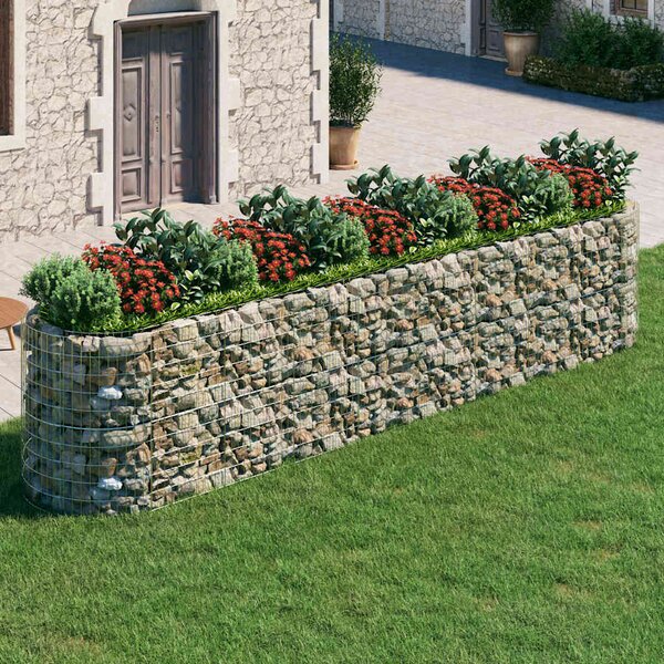 Gabionový vyvýšený záhon pozinkované železo 500 x 100 x 100 cm 152048
