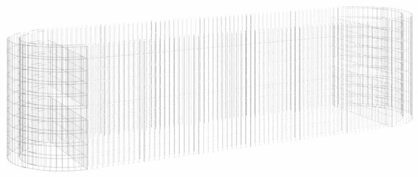 Gabionový vyvýšený záhon pozinkované železo 400 x 100 x 100 cm 152047