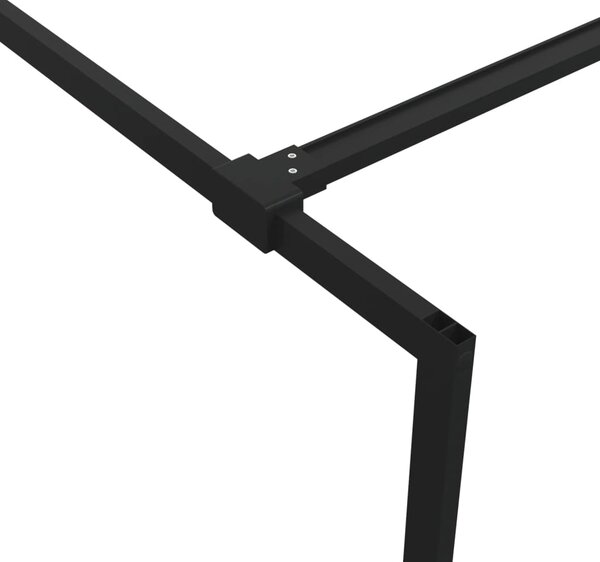 Sprchová zástěna walk-in černá 90x195 cm napůl mléčné ESG sklo 152106