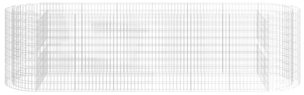 Gabionový vyvýšený záhon pozinkované železo 400 x 100 x 100 cm 152047