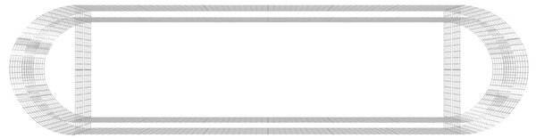 Gabionový vyvýšený záhon pozinkované železo 400 x 100 x 100 cm 152047