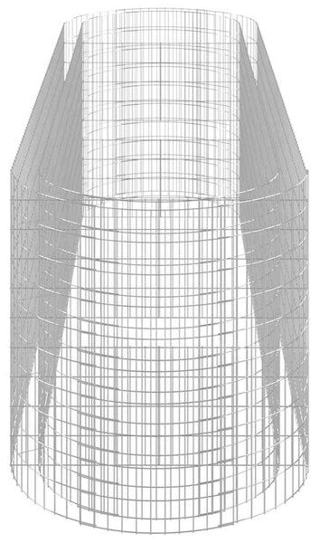 Gabionový vyvýšený záhon pozinkované železo 400 x 100 x 100 cm 152047