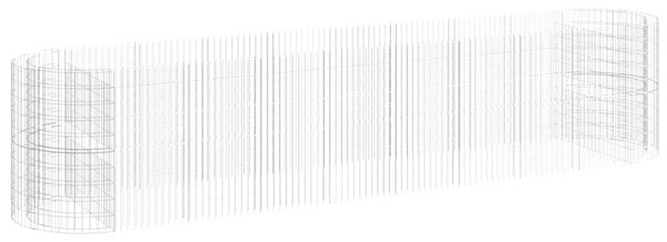 Gabionový vyvýšený záhon pozinkované železo 500 x 100 x 100 cm 152048