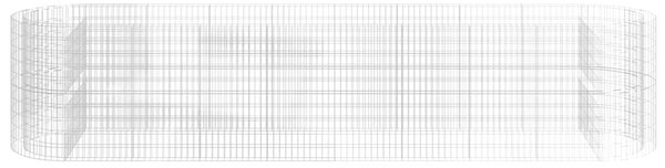 Gabionový vyvýšený záhon pozinkované železo 500 x 100 x 100 cm 152048