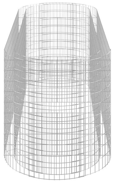 Gabionový vyvýšený záhon pozinkované železo 300 x 100 x 100 cm 152046