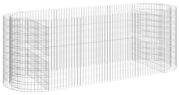 Gabionový vyvýšený záhon pozinkované železo 300 x 100 x 100 cm 152046
