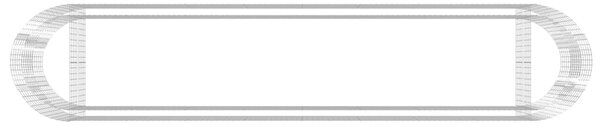 Gabionový vyvýšený záhon pozinkované železo 500 x 100 x 100 cm 152048