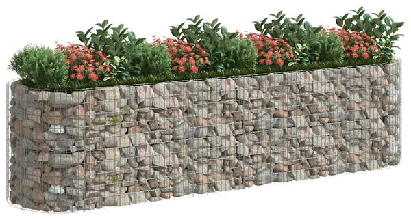 Gabionový vyvýšený záhon pozinkované železo 400 x 100 x 100 cm 152047