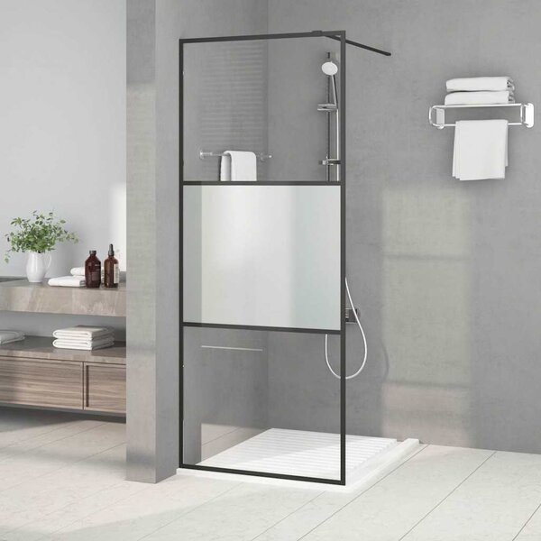 Sprchová zástěna walk-in 80 x 195 cm napůl mléčné ESG sklo 152105
