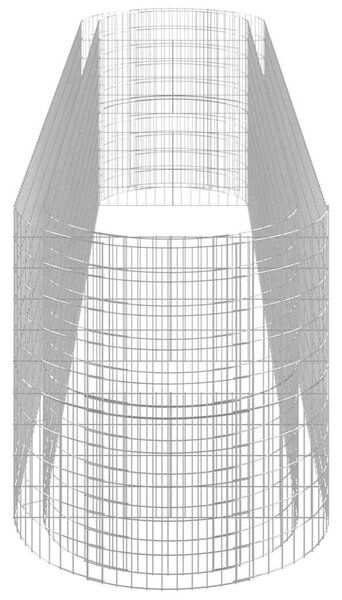 Gabionový vyvýšený záhon pozinkované železo 500 x 100 x 100 cm 152048