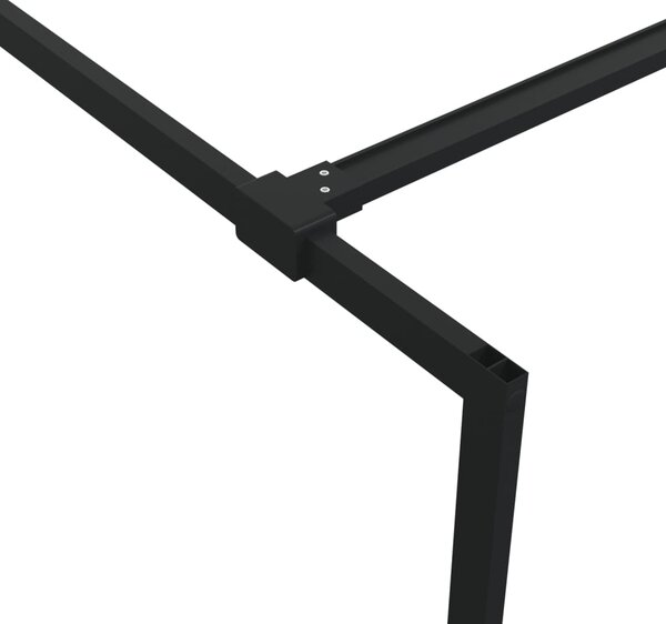 Sprchová zástěna walk-in černá 100x195 cm napůl mléčné ESG sklo 152107