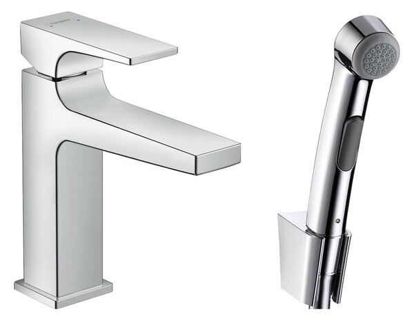 Hansgrohe Metropol Umyvadlová baterie s plnou pákou, ruční sprchou Bidette a sprchovou hadicí 160 cm, chrom 32522000
