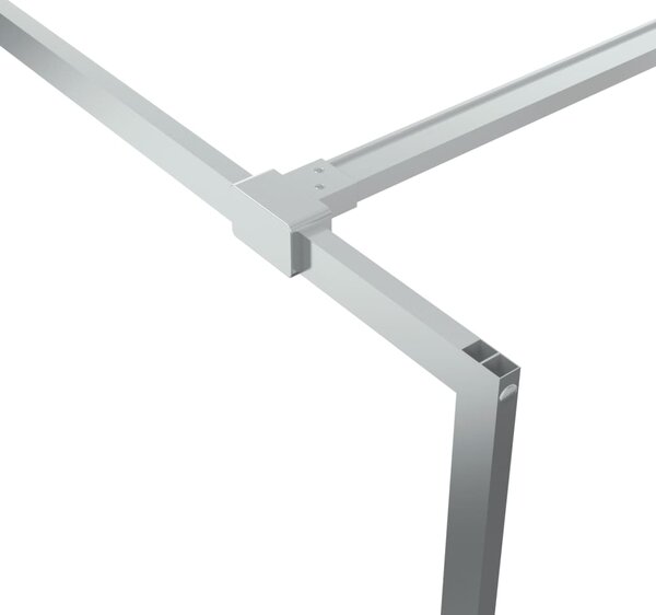 Sprchová zástěna walk-in stříbrná 115 x 195 cm čiré ESG sklo 152118