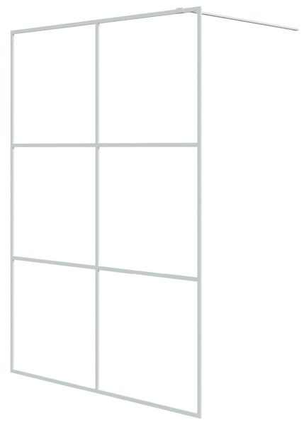 Sprchová zástěna walk-in bílá 140 x 195 cm čiré ESG sklo 152124