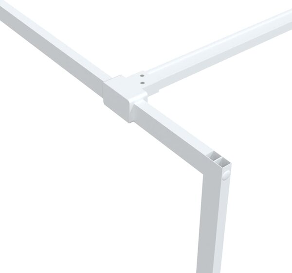 Sprchová zástěna walk-in bílá 140 x 195 cm čiré ESG sklo 152124