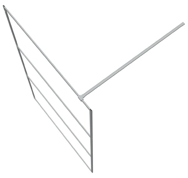 Sprchová zástěna walk-in stříbrná 115 x 195 cm čiré ESG sklo 152118