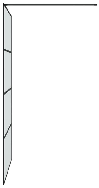 Sprchová zástěna walk-in černá 115 x 195 cm mléčné ESG sklo 152133