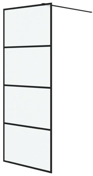 Sprchová zástěna walk-in černá 80 x 195 cm mléčné ESG sklo 152130