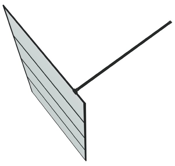 Sprchová zástěna walk-in černá 115 x 195 cm mléčné ESG sklo 152133