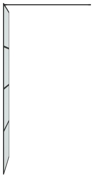 Sprchová zástěna walk-in černá 80 x 195 cm mléčné ESG sklo 152130