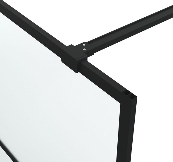 Sprchová zástěna walk-in černá 80 x 195 cm mléčné ESG sklo 152130