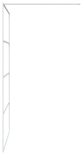 Sprchová zástěna walk-in bílá 115 x 195 cm čiré ESG sklo 152143