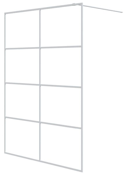 Sprchová zástěna walk-in bílá 140 x 195 cm čiré ESG sklo 152144