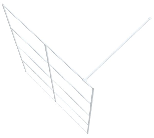 Sprchová zástěna walk-in bílá 140 x 195 cm čiré ESG sklo 152144