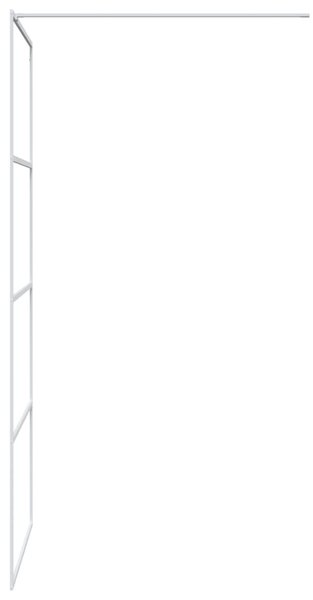 Sprchová zástěna walk-in bílá 90 x 195 cm čiré ESG sklo 152141