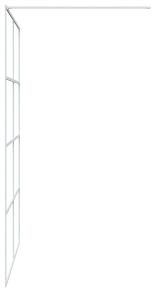 Sprchová zástěna walk-in bílá 140 x 195 cm čiré ESG sklo 152144