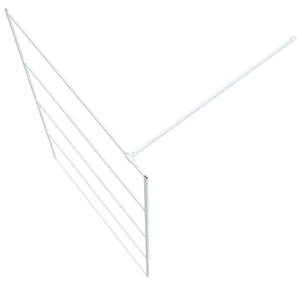 Sprchová zástěna walk-in bílá 115 x 195 cm čiré ESG sklo 152143