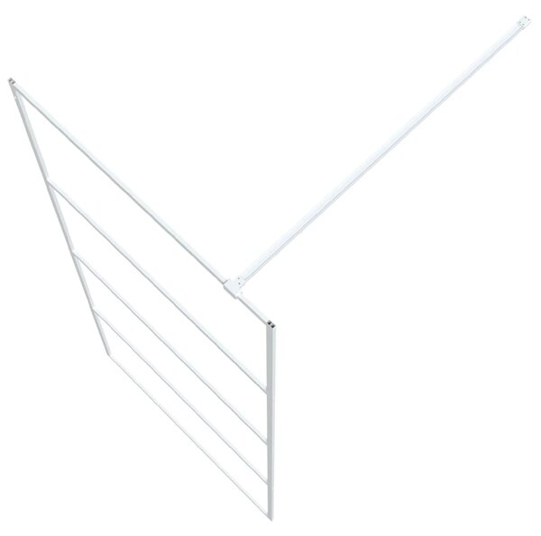 Sprchová zástěna walk-in bílá 90 x 195 cm čiré ESG sklo 152141