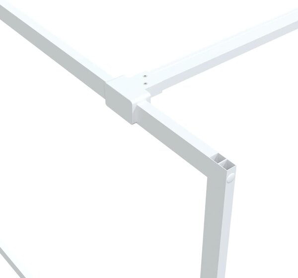 Sprchová zástěna walk-in bílá 140 x 195 cm čiré ESG sklo 152144