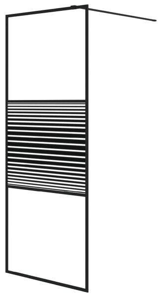 Sprchová zástěna walk-in černá 80 x 195 cm čiré ESG sklo 152145