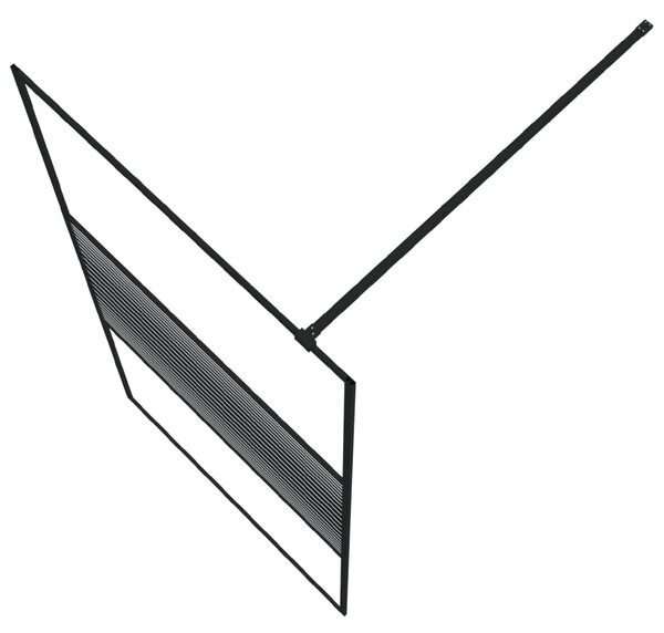 Sprchová zástěna walk-in černá 100 x 195 cm čiré ESG sklo 152147
