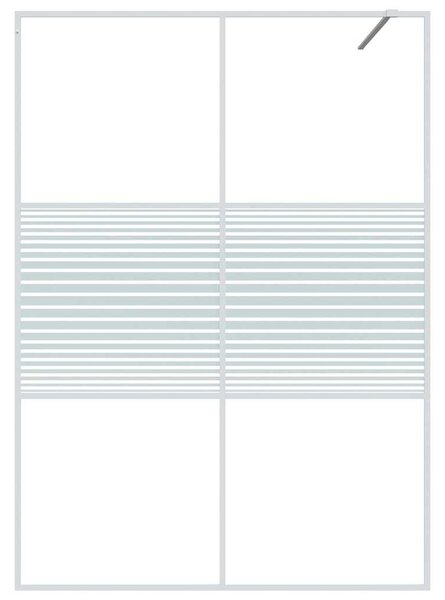 Sprchová zástěna walk-in bílá 140 x 195 cm čiré ESG sklo 152154