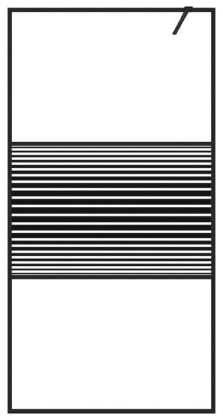 Sprchová zástěna walk-in černá 100 x 195 cm čiré ESG sklo 152147