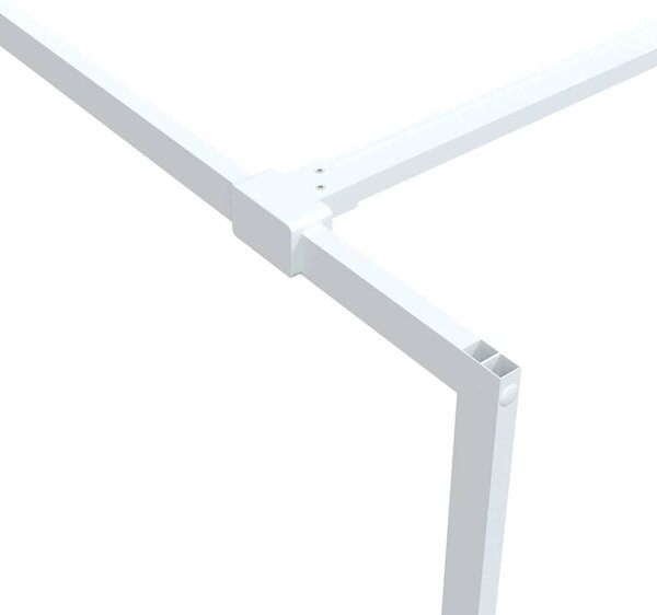 Sprchová zástěna walk-in bílá 140 x 195 cm čiré ESG sklo 152154