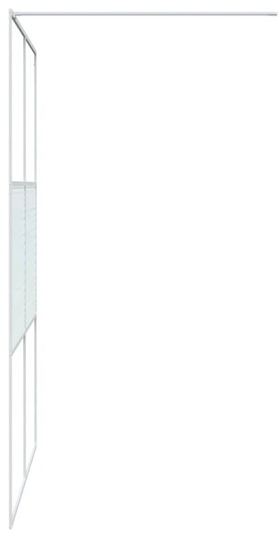 Sprchová zástěna walk-in bílá 140 x 195 cm čiré ESG sklo 152154
