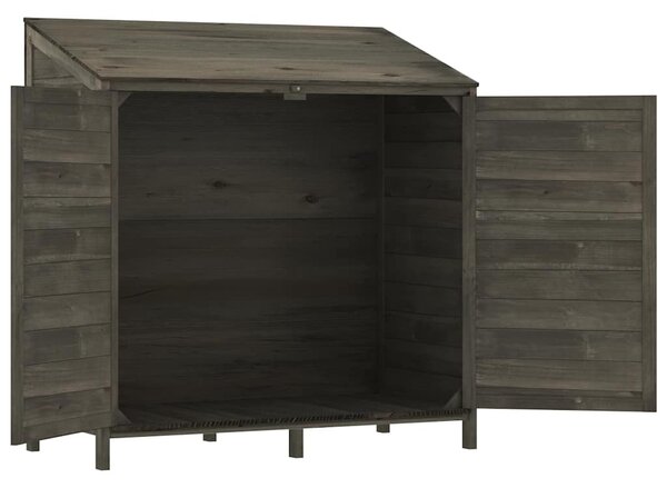 Zahradní kůlna antracitová 102x52x112 cm masivní jedlové dřevo 152184